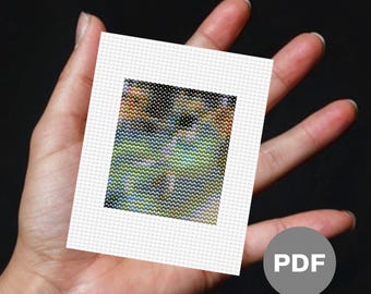 Swaying Dancer Mini Cross Stitch Pattern – Edgar Degas, Ballet Pixel Art (Digital PDF)