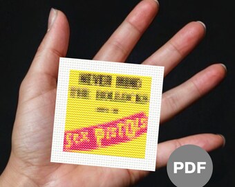 Album Cover (20) Mini Cross Stitch Pattern – Pixel Art (Digital PDF)