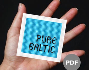Northern Irish Pure Baltic Mini Cross Stitch Pattern - Tiny Pixel Art (Digital PDF)