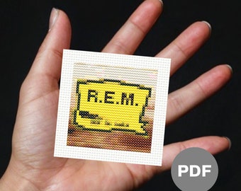 Album Cover (5) Mini Cross Stitch Pattern – Pixel Art (Digital PDF)