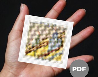 Album Cover (33) Mini Cross Stitch Pattern – Small Pixel Art (Digital PDF)