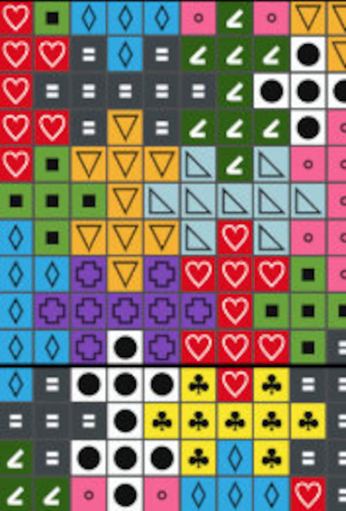 Colourful Jigsaw Puzzle Pixel Art Mini Cross Stitch Pattern, PDF ...