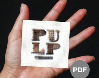 Album Cover (13) Mini Cross Stitch Pattern – Small Pixel Art (Digital PDF Download)