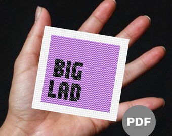 Northern Irish Big Lad Mini Cross Stitch Pattern - Tiny Pixel Art (Digital PDF)