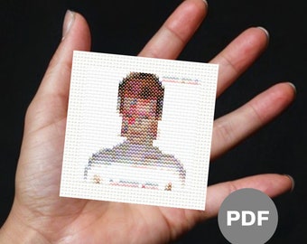 Album Cover (3) Mini Cross Stitch Pattern – Small Pixel Art (Digital PDF)