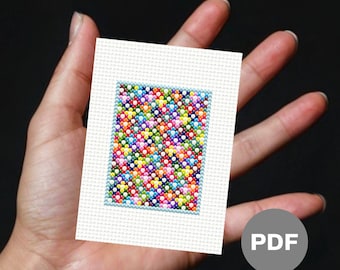 Mini schema punto croce per aiuola - Pixel Art geometrica (PDF digitale)