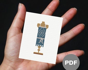 Vintage Charleston Dress Mini Cross Stitch Pattern - Tiny Pixel Art (Digital PDF)