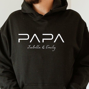 Custom Papa Hoodie, Personalized Dad Hoodie, Father&#39;s Day Hoodie, Gifts for Father, New Dad Hoodie, Husband Hoodie, Cool Dad Hoodie