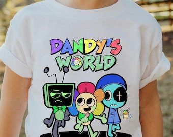 Youth Gaming Shirt, Dandy’s World Shirt, Cute Game Character Shirt, Game Cartoon Shirt, Sprunki Shirt, Toddler Gamer Shirt, Girls Gaming Tee