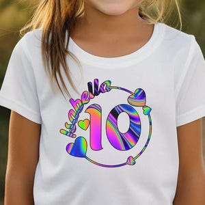 10th Birthday Shirt, Custom Birthday Girl Shirt, Kids Birthday Tee, Ten Year Old Birthday Shirt, Tenth Birthday Gift, Birthday Girl T-shirt