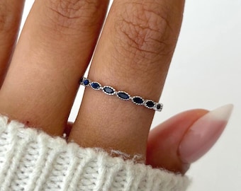 CZ Eternity Band, 925 silver, thumb ring for women,. cz silver ring, stackable rings, thin band ring, gift for her, womens ring