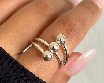 Chunky Silver Statement Ring, 925 silver rings, silver thumb ring, statement ring, rings for women, bold silver ring, gift for women