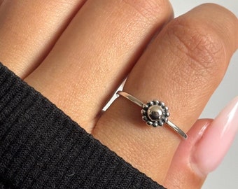 Sterling Silver Dainty Bali Ring, tiny silver ring, trendy silver ring, thumb ring, bali inspired ring, womens simple ring, 925 stamped