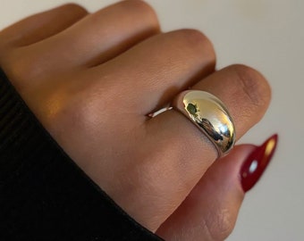 Chunky Sterling Silver Ring, bold silver rings for women, silver thumb rings, solid sterling silver ring, boho silver ring, rings for women