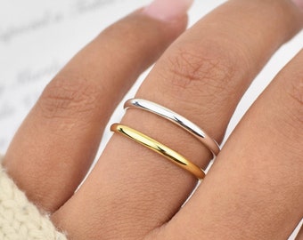 Sterling Silver Solid Band Ring, wedding band, plain band, rings for men women kids, everyday silver band, plain ring, ring for women