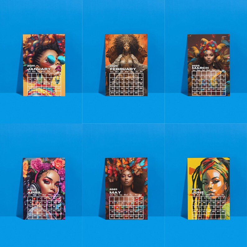 2025 Black Women Affirmation Calendar African American 2025 Desk