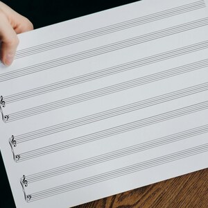 Printable Music Composition Paper - Medium 8mm - Blank Piano Grand ...