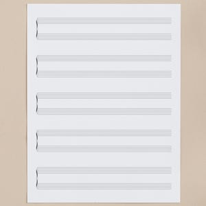 Printable Staff Paper - Medium 8mm Staff - Braced Grand Staff - Portrait - A4 Size / Letter Size 8.5&quot; x 11&quot;