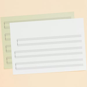 Printable Staff Paper - Medium 8mm Staff - Braced Grand Staff - Landscape - A4 Size / Letter Size 8.5&quot; x 11&quot;