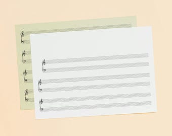 Printable Manuscript Paper - Medium 8mm Landscape - Piano Grand Staff PDF