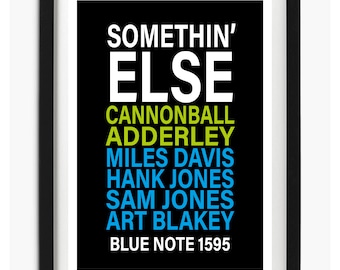 Somethin Else Blue Note Jazz Printable Wall Art, Retro Jazz Music Print Digital Download, Vintage 1595 Poster, Retro Music Poster,Minimalist