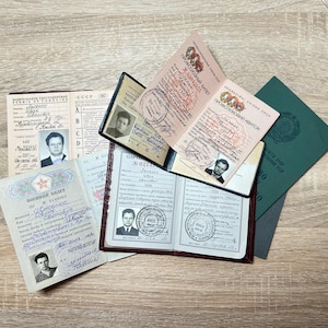 ソ連 60-80 年代 1 人用 ソビエト文書 7 点セット