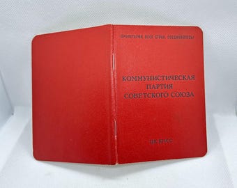 Soviet Communist Party Membership Card ID Official Women's