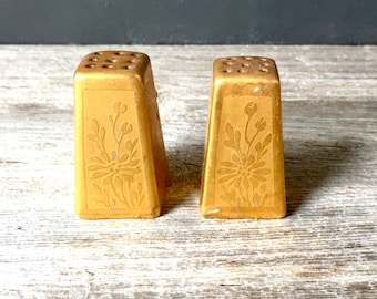 Gold Salt and Pepper Shakers - Fine Porcelain