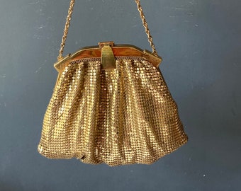 Vintage Gold Mesh Purse - Whiting and Davis