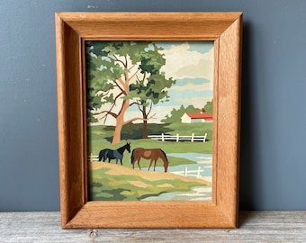 Vintage Paint By Numbers Horses