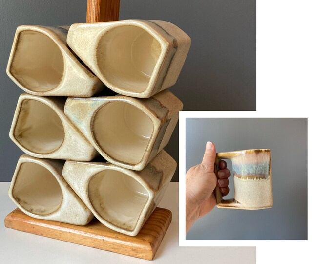 Vintage Vintage Rodolfo Padilla Mug Set in Drip Glaze Etsy