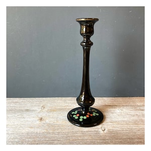 Prachtige art-deco kandelaar van zwart glas