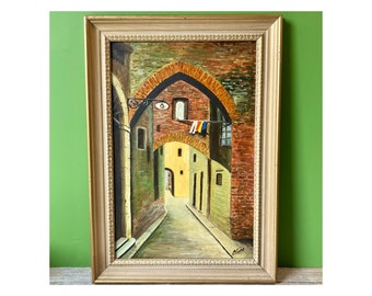 Vintage Painting - Urban Street Scene