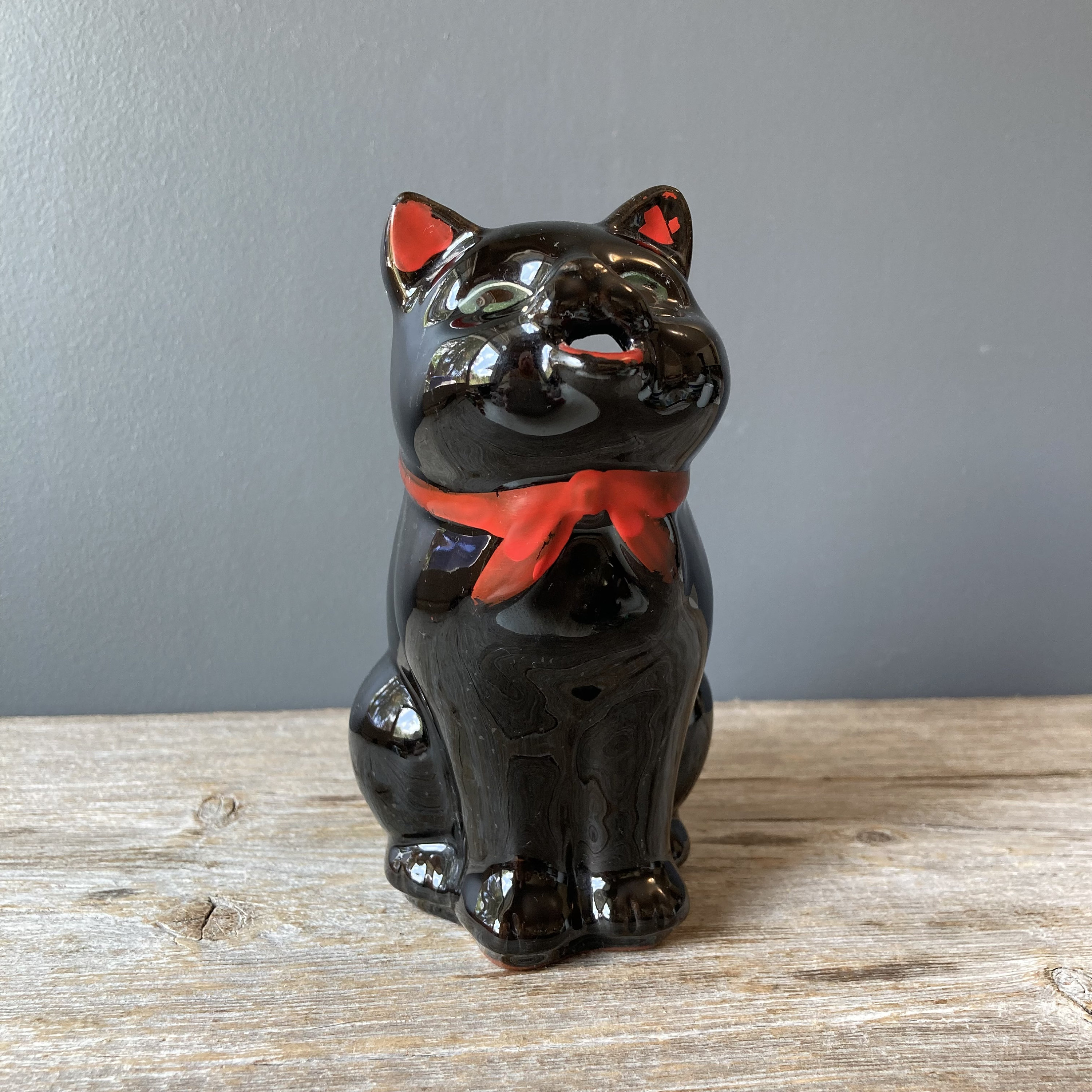 kat&roger 赤と黒 陶器 プランター 幾何学模様 キャット&ロジャー