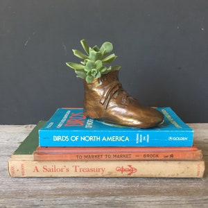 Vintage Copper Baby Shoe - Lace Baby Shoe