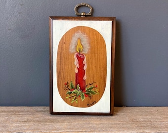 Original Vintage Christmas Painting