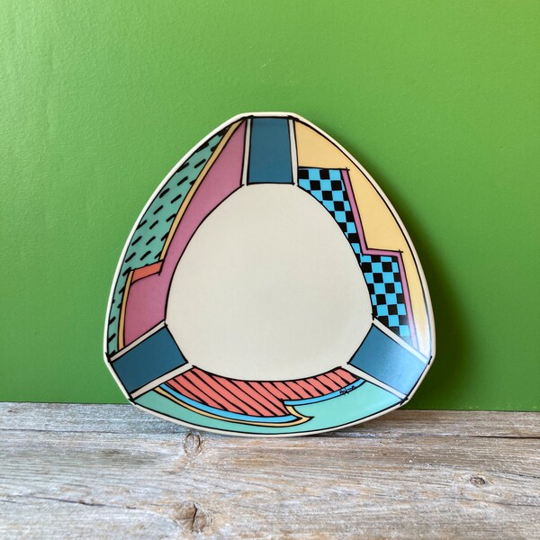 1980s Rosenthal Flash Plate by Dorothy Hafner