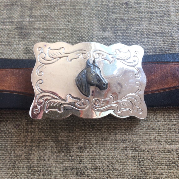 Western Horse Belt Buckle Gem