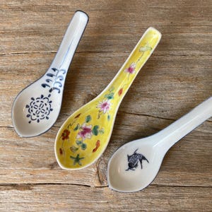 Vintage Porcelain Soup Spoon - Singles