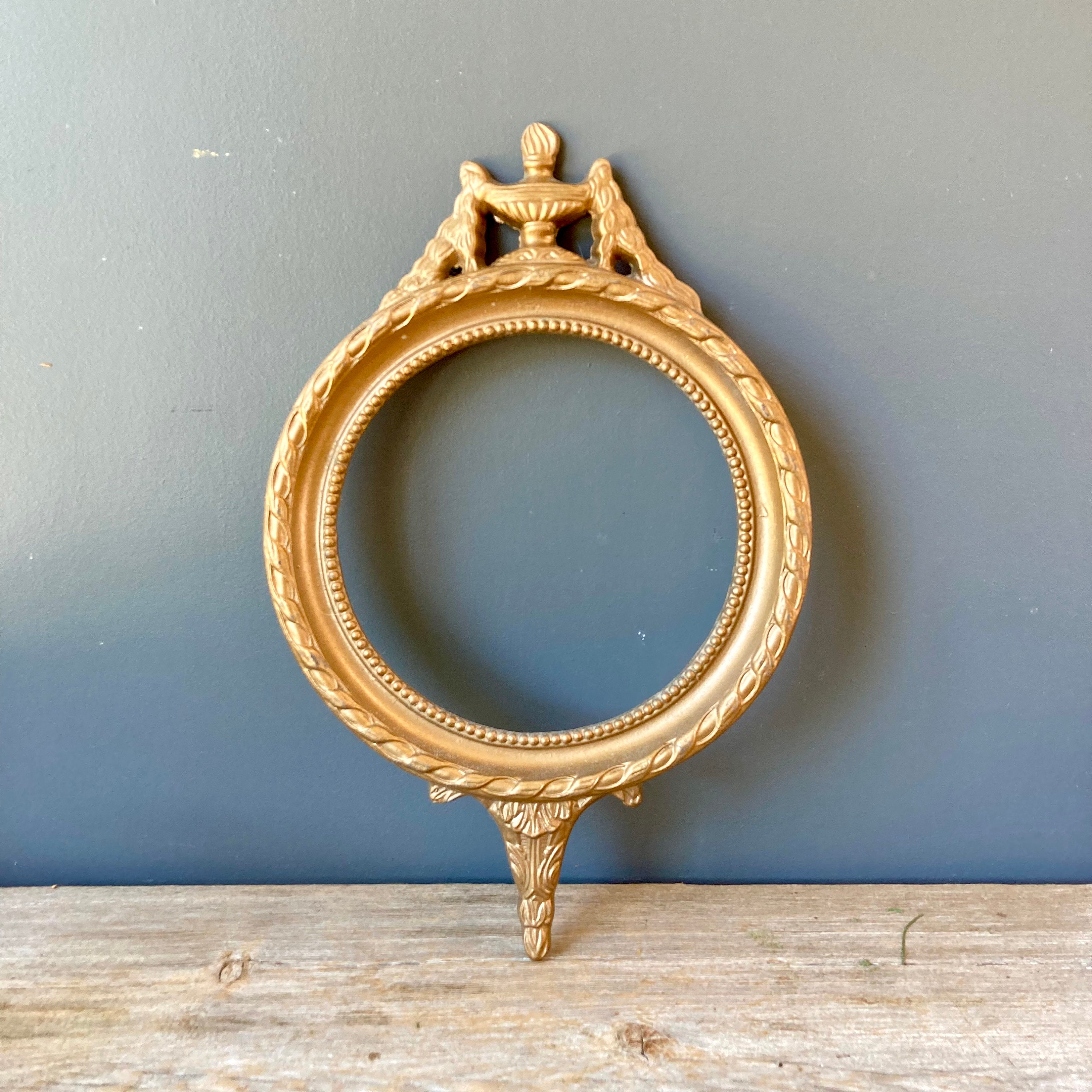 Vintage Round Gold Ribbon Decorative Frame - Metal Frame - Etsy