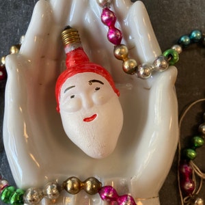Vintage Figural Santa Bulbs - Christmas Bulbs