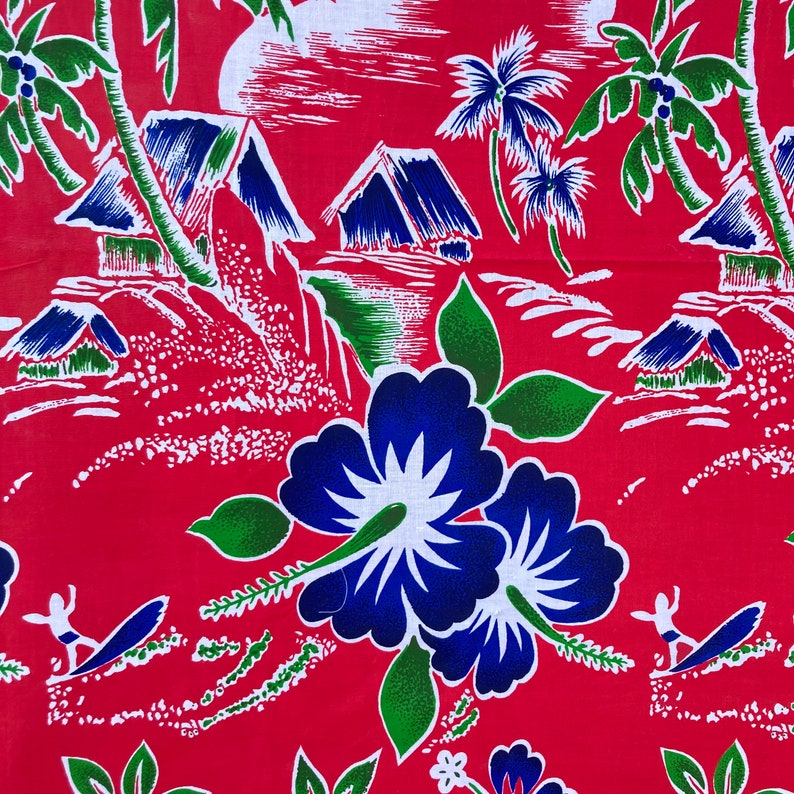 clearance outlet discounts 40s 1950s hawaiian print