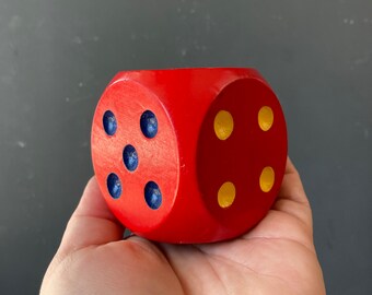 Vintage Jumbo 2” Dice - Red Jumbo Dice