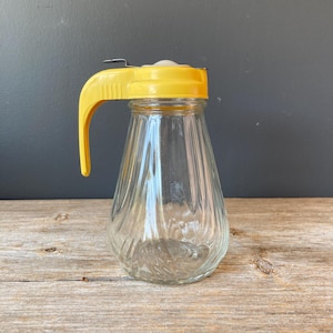 Vintage Syrup Dispenser - Yellow Handle