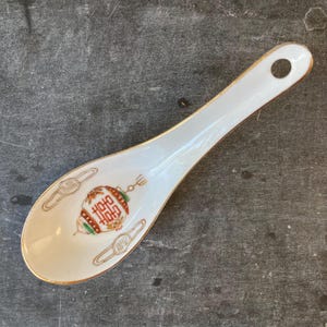 Vintage Porcelain Lantern Soup Spoon
