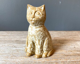 Gato de cerámica vintage hecho en Cornualles por Pixie Workshop