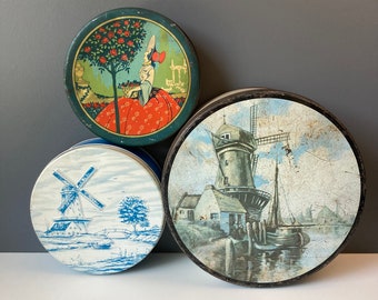 Your Choice of Vintage Round Storage Tins