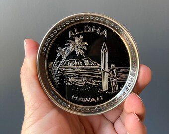 2 Vintage Aloha Hawaii Coaster Set - Made in Japan