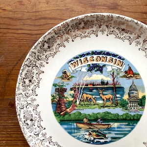 Souvenir Plate from Wisconsin
