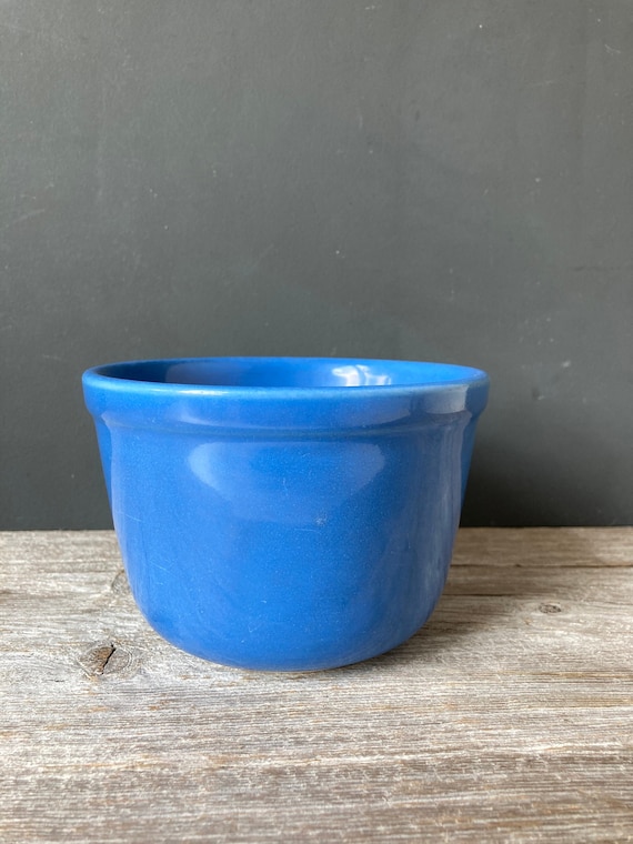 Oxford Ware Small Mixing Bowl Blue Made in USA Pottery 